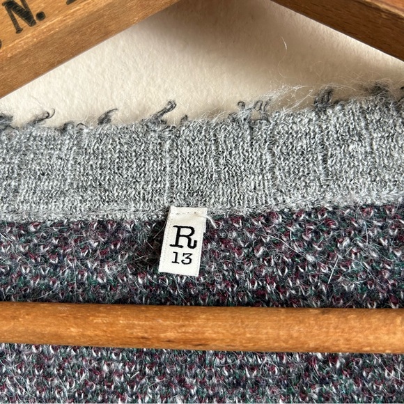 NWT R13 Fluffy Oversized Distressed Edge Cardigan - Picture 8 of 9